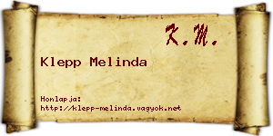 Klepp Melinda névjegykártya
