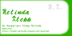 melinda klepp business card